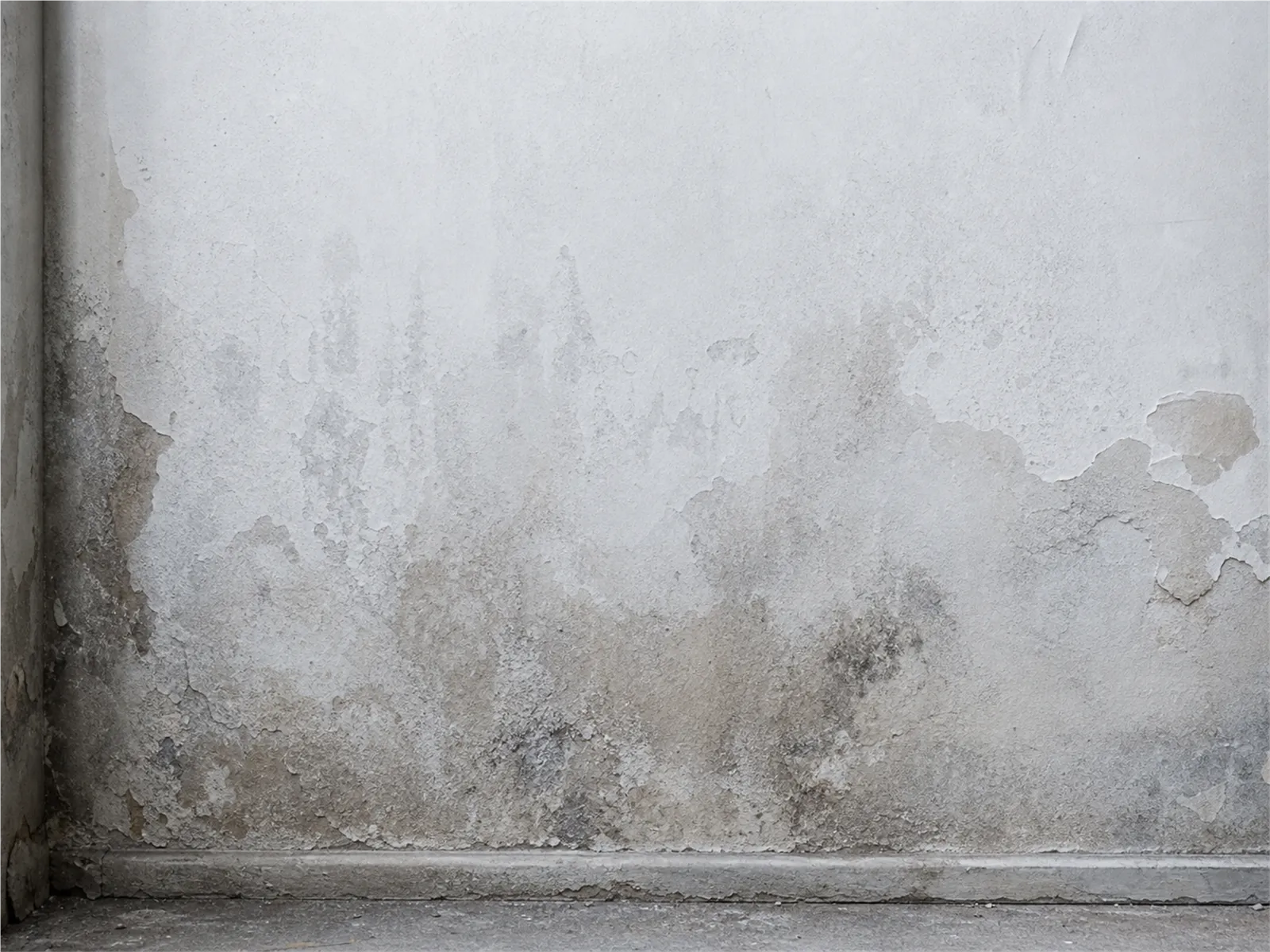 Mur présentant des traces d'humidité