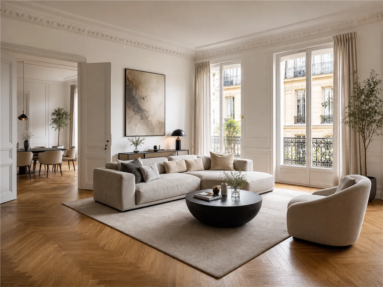 Intérieur d'appartement rénové